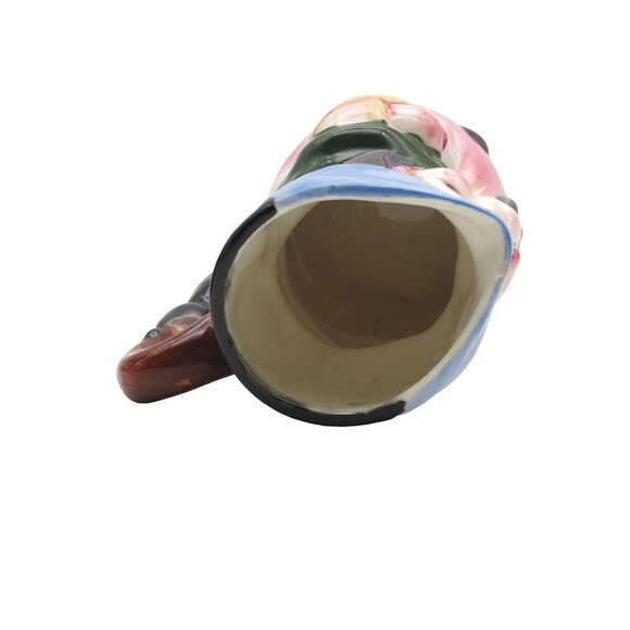 Vintage Old Woman Figural Pitcher Creamer Japan Umbrella Handle - Picture 5 of 7